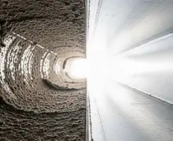 air duct cleaning services showing interior duct system inspection and cleaning in Seattle, WA